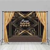 Aperturee - Aperturee Gatsby Gold Curtain Black Stage Graduation Backdrop